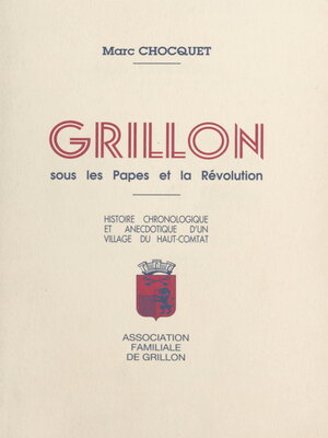 cover image of Grillon sous les Papes et la Révolution
